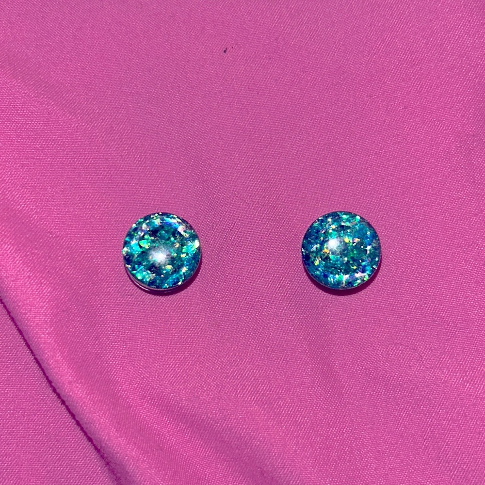 00 Gauge Turquoise Holographic plugs